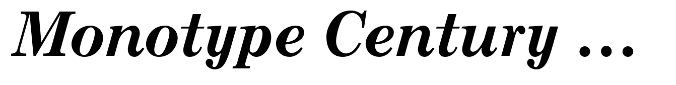 Monotype Century Bold Italic